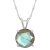 8mm Round Labradorite Rhodium Over Sterling Silver Pendant With Chain