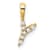 14K Yellow Gold Lab Grown Diamond Letter Y Initial Pendant