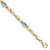 10k Yellow Gold Blue Topaz 4 Stone Bracelet