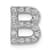 Rhodium Over 14K White Gold Diamond Letter B Initial Charm