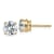 14K Yellow Gold 1.25ct. 5.5mm Round J-K Color Moissanite Earrings