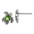 Rhodium Over Sterling Silver Antiqued Crystal August Birthstone Turtle Earrings