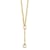 14K Yellow Gold Paperclip Link Y-drop 20-inch Lariat Necklace