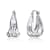 Sculptural Waterfall Hoop Earrings In Rhodium Over Brass