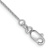 Rhodium Over 10k White Gold Spiga Link Anklet