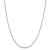Rhodium Over Sterling Silver 2.3mm Solid Rope Chain