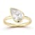 Rachel Zoe Pear-Shaped CZ Solitaire Ring in 14K Gold Over Sterling Silver