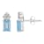 6x4mm Emerald Cut Aquamarine with Diamond Accents 14k White Gold Stud Earrings