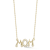 Sterling Statements 14K Yellow Gold Over Sterling Silver CZ MOM Necklace