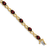 14k Two-tone Gold 7x5mm Oval Garnet Bracelet