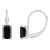 6x4mm Emerald Cut Black Onyx Rhodium Over 10k White Gold Drop Earrings