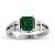 0.70ctw Emerald and Diamond Ring in 14k White Gold