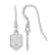 Rhodium Over Sterling Silver NHL Los Angeles Kings LogoArt Dangle Earrings
