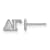 Rhodium Over Sterling Silver LogoArt Extra Small Post Earrings