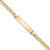 10k Yellow Gold Flat Curb Link ID Bracelet