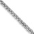 Rhodium Over 14k White Gold 2mm 3-Wire Wheat Link 24 Inch Chain
