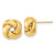 14k Yellow Gold Polished 12mm Love Knot Stud Earrings