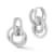 Rachel Zoe CZ Multi-Ring Dangle Earrings in Rhodium Over Sterling Silver