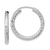 Rhodium Over 14k White Gold Polished and Diamond-cut 1" Endless
Hoop Earrings