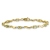 14k Yellow Gold and Rhodium Over 14k Yellow Gold Fancy Diamond and
Peridot Bracelet