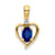 10k Yellow Gold and Rhodium Over 10k Yellow Gold 0.60 ctw Sapphire
Birthstone and Diamond Pendant