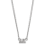 Rhodium Over Sterling Silver LogoArt Delta Zeta Extra Small Pendant Necklace