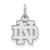 Rhodium Over Sterling Silver LogoArt University of Notre Dame Extra
Small Pendant