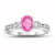 1.30ctw Pink Sapphire and Diamond Engagement Ring in 14k White Gold