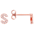 White Cubic Zirconia 18K Rose Gold Over Sterling Silver S Earrings 0.19ctw