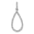 Rhodium Over 10k White Gold 0.234 ctw Diamond Teardrop Pendant