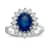 2.75ctw Sapphire and Diamond Ring in 14k White Gold
