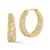 Rachel Zoe Pave Graduated Inside-Out Hoop Earrings in 14K Gold Over Brass