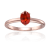 Oval Spessartite Garnet 14K Rose Gold Over Sterling Silver Solitaire
Ring, 1.00ct