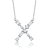 Initial X Mixed Cut CZ Pendant Necklace In Sterling Silver 18 Inch