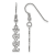 Rhodium Over Sterling Silver LogoArt Sigma Sigma Sigma Small Dangle Earrings