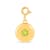 Round Peridot 18K Yellow Gold Over Sterling Silver Circle August
Birthstone Charm