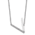 Rhodium Over 14k White Gold Sideways Diamond Initial V Pendant Cable
Link 18 Inch Necklace