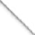 Rhodium Over 14k White Gold 0.5mm Solid Cable 16 Inch Chain