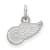 Rhodium Over Sterling Silver NHL LogoArt Detroit Red Wings Extra Small Pendant