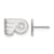 Rhodium Over Sterling Silver NHL Philadelphia Flyers LogoArt Extra Small
Post Earrings