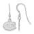 Rhodium Over Sterling Silver NHL Montreal Canadiens LogoArt Dangle Earrings