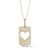 Rachel Zoe Pave CZ Open Heart Tag Pendant Necklace in 14K Gold Over
Sterling Silver