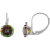 10K White Gold Mystic Topaz and Diamond Round Leverback Earrings 2.25ctw
