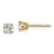 White Lab-Grown Diamond 14K Yellow Gold G-H SI Solitaire Stud Earrings 0.50ctw