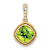 10k Yellow Gold Beaded 0.73 cttw Cushion Peridot and 0.21 cttw Diamond Pendant