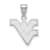 Rhodium Over Sterling Silver LogoArt West Virginia University Med Pendant
