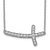 Rhodium Over 14K White Gold Lab Grown Diamond VS/SI GH, Sideways Cross
18 Inch Necklace