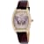 Christian Van Sant Women's Papillon Rose Dial, Brown Leather Strap Watch