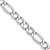 Rhodium Over 14k White Gold 5.75mm Figaro Link 20 Inch Chain