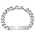 Sterling Silver Antiqued Curb Link ID Bracelet